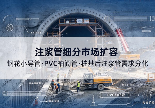 乐业注浆管细分市场扩容，隧道钢花小导管、PVC 袖阀管、桩基后注浆管需求分化